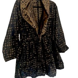 SUN-KIM Brown on Brown pattern. Feels like Taffeta… NWT. Stunning jacket .